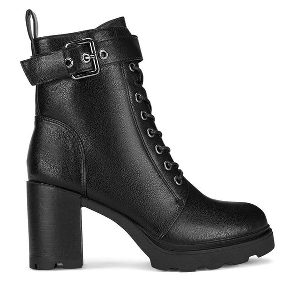 Trzewiki Jenny Fairy. Czarne botki Jenny Fairy, bez wzorów, bez obcasa, na słupku, bez zapięcia. Za 179,99 zł.