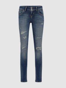 LTB Dżinsy "Molly M" - Slim fit - w kolorze granatowym rozmiar: W26/L32. Niebieskie jeansy LTB, z aplikacjami, ze skóry. Za 105,38 zł.