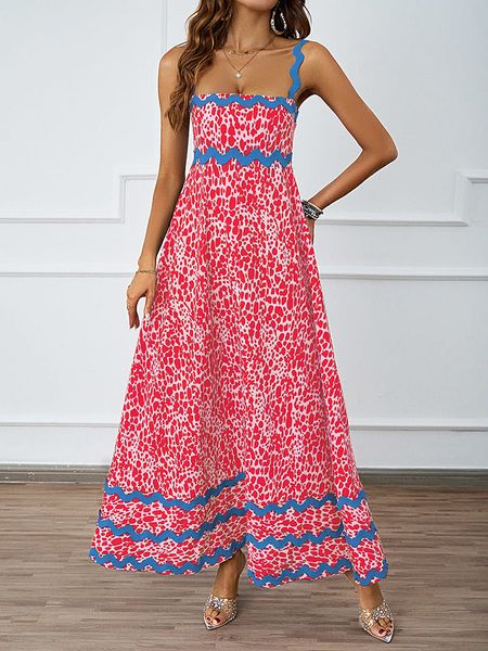 Tazga Sukienka w kolorze czerwono-niebieskim rozmiar: 42. Czerwone sukienki Tazga, bez wzorów, bez kołnierzyka, bez ramiączek, maxi. Za 145,26 zł.