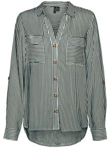 Vero Moda Bluzka w kolorze biało-czarnym rozmiar: XXL. Białe bluzki Vero Moda, s, bez wzorów, z wiskozy, klasyczne, bez kołnierzyka, bez ramiączek. Za 74,63 zł.