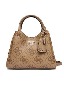 Guess Torebka Meridian II HWOS69 74050 Beżowy. Brązowe kuferki Guess, z aplikacjami, ze skóry, bez dodatków. Za 699,99 zł.