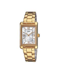 Casio Zegarek LTP-1234PG-7AEG Złoty. Żółte, cyfrowe zegarki Casio. Za 309,99 zł.