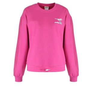 Bluza damska DIADORA L.SWEAT FLOSS. Czerwone bluzy Diadora, l, bez wzorów, bez kaptura. Za 99,99 zł.