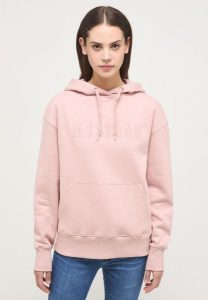 DAMSKA BLUZA Z KAPTIREM MUSTANG Bianca H Logo Pale Mauve 1014240 8094. Fioletowe bluzy Mustang, xl, bez wzorów, bez kaptura. Za 189,99 zł.