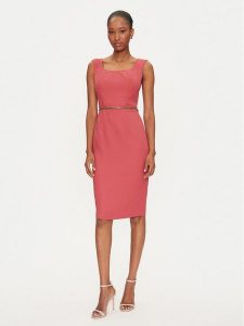 Marciano Guess Sukienka koktajlowa 5GGK12 7300A Koralowy Regular Fit. Pomarańczowe sukienki Marciano Guess, z aplikacjami, z syntetyku, wizytowe, bez kołnierzyka, bez ramiączek. Za 679,99 zł.