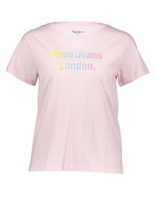 Pepe Jeans Koszulka w kolorze jasnoróżowym rozmiar: L. Różowe bluzki Pepe Jeans, l, bez wzorów, z bawełny, bez kołnierzyka, bez ramiączek. Za 87,81 zł.