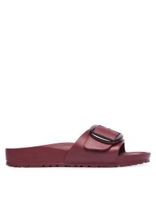 Birkenstock Klapki Madrid Big Buckle 1033116 Bordowy. Czerwone klapki Birkenstock, bez wzorów, z syntetyku, bez obcasa. Za 224,99 zł.
