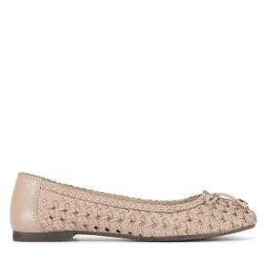 Baleriny Lasocki. Brązowe balerinki Lasocki, bez wzorów, bez obcasa, bez zapięcia. Za 199,99 zł.