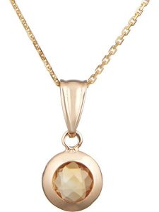 OR ÉCLAT Złoty naszyjnik "Citrine" z zawieszką - dł. 43 cm rozmiar: onesize. Pomarańczowe naszyjniki OR ÉCLAT, z cytrynem, złote. Za 521,99 zł.