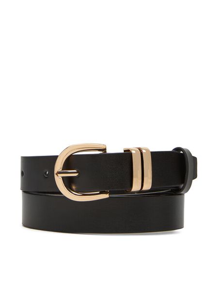 DeeZee Pasek Damski SS23260-A Czarny. Czarne paski DeeZee, bez wzorów, ze skóry. Za 39,99 zł.