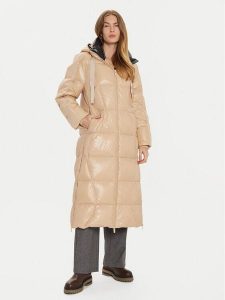 ViCOLO Płaszcz zimowy TS0025 Beżowy Regular Fit. Brązowe płaszcze ViCOLO, na zimę, s, bez wzorów, z syntetyku, bez kaptura. Za 979,99 zł.