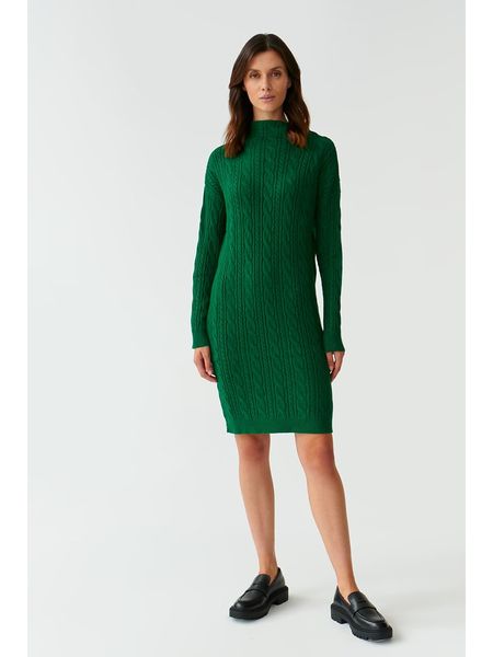 TATUUM Sukienka dzianinowa w kolorze zielonym rozmiar: XXL. Zielone sukienki Tatuum, na co dzień, xxl, bez wzorów, z dzianiny, bez kołnierzyka, bez ramiączek, midi, proste. Za 117,73 zł.