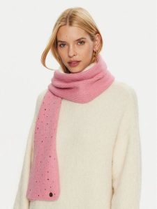 Guess Szal AW5214 POL03 Różowy. Czerwone rękawiczki Guess, z aplikacjami, z materiału. Za 299,99 zł.