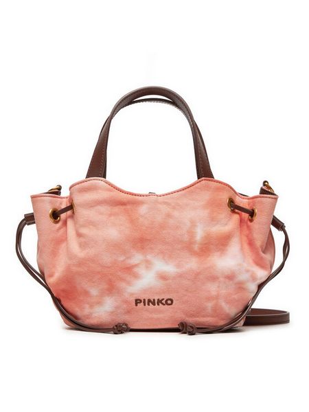 Pinko Torebka Pagoda Small Shopper PE 24 PLTT 102910 A1MB Pomarańczowy. Brązowe shopper bag Pinko, bez wzorów, z materiału, bez dodatków. Za 549,99 zł.