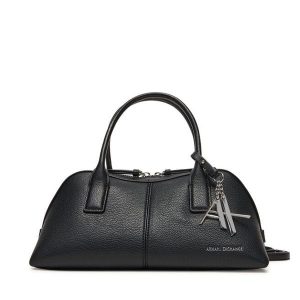 Torebka Armani Exchange. Czarne torebki klasyczne Armani Exchange, bez wzorów, bez dodatków. Za 619,99 zł.