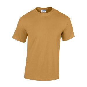 Ciężka Bawełniana Koszulka Unisex Dla Dorosłych. Żółte bluzki GILDAN, xl, bez wzorów, z bawełny, sportowe, bez kołnierzyka, bez ramiączek. Za 30,99 zł.