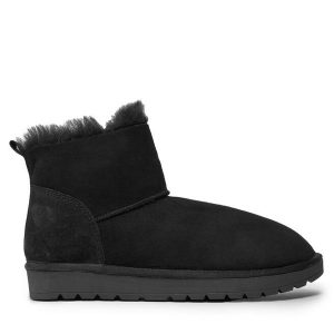 Śniegowce Tamaris. Czarne buty zimowe Tamaris, bez obcasa, bez zapięcia. Za 589,99 zł.