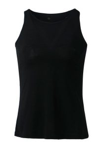 Koszulka do jogi Athlecia Mota Slub Top. Czarne topy ENDURANCE, l, bez wzorów, z elastanu, eleganckie, bez kołnierzyka, bez ramiączek. Za 99,99 zł.