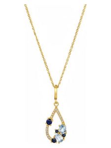 CARATELLI Złota zawieszka "Saphir Elixir" z diamentami, topazami i szafirami rozmiar: onesize. Niebieskie zawieszki CARATELLI, z diamentem, złote. Za 1 109,99 zł.