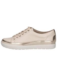 Caprice Skórzane sneakersy w kolorze beżowym rozmiar: 39. Brązowe trampki Caprice, bez wzorów, ze skóry, bez zapięcia. Za 239,35 zł.