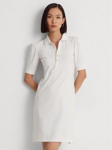 Lauren Ralph Lauren Sukienka codzienna 200834569002 Biały Regular Fit. Białe kombinezony Lauren Ralph Lauren, l, bez wzorów, z bawełny, bez kołnierzyka, bez ramiączek. Za 419,99 zł.