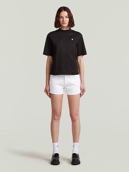 G-Star Szorty dżinsowe "Judee" - Boyfriend fit - w kolorze białym rozmiar: W28. Białe szorty G-Star, z aplikacjami, z bawełny, retro. Za 152,62 zł.