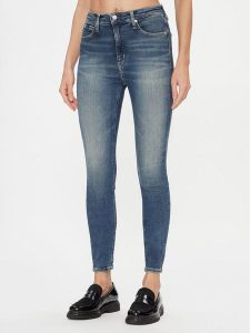Calvin Klein Jeans Jeansy High Rise Super Skinny Ankle J20J222146 Niebieski Skinny Fit. Niebieskie jeansy Calvin Klein Jeans, bez wzorów, z bawełny. Za 309,99 zł.