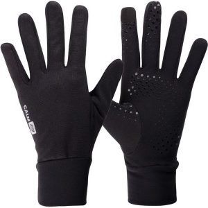 Rękawiczki rowerowe długie dla dorosłych Force Calm ocieplane. Czarne rękawiczki FORCE, bez wzorów. Za 99,00 zł.