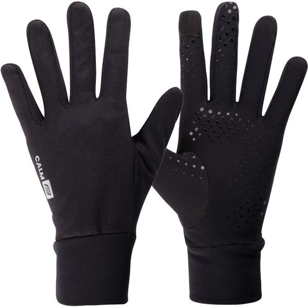 Rękawiczki rowerowe długie dla dorosłych Force Calm ocieplane. Czarne rękawiczki FORCE, bez wzorów. Za 99,00 zł.