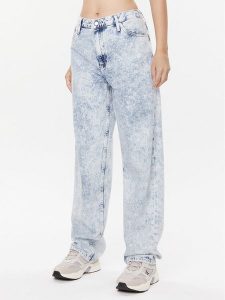 Calvin Klein Jeans Jeansy 90's J20J222211 Niebieski Straight Fit. Niebieskie jeansy Calvin Klein Jeans, bez wzorów, z bawełny. Za 699,99 zł.