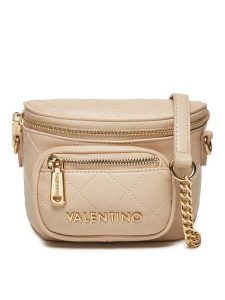 Valentino Saszetka nerka Nur Re VBS8G954 Beżowy. Brązowe nerki i saszetki Valentino, bez wzorów, ze skóry. Za 349,99 zł.