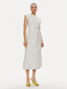 Max Mara Leisure Sukienka codzienna Megaton 2416621028 Szary Relaxed Fit. Szare sukienki Max Mara Leisure, na co dzień, l, bez wzorów, z syntetyku, bez kołnierzyka, bez ramiączek, proste. Za 549,99 zł.