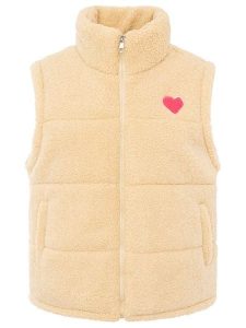 Zwillingsherz Kamizelka w kolorze żółtym rozmiar: L/XL. Żółte kamizelki Zwillingsherz, l, z aplikacjami, bez kołnierzyka, bez ramiączek, bez kaptura. Za 129,95 zł.