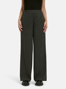 Milano Italy Spodnie w kolorze czarnym rozmiar: 48. Czarne spodnie z wysokim stanem Milano Italy, bez wzorów, z materiału, z podwyższonym stanem. Za 173,99 zł.