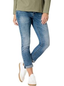 Timezone Dżinsy - Slim fit - w kolorze niebieskim rozmiar: 28. Niebieskie jeansy Timezone, bez wzorów. Za 148,96 zł.