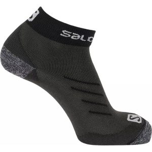Skarpety do biegania dla dorosłych Salomon Pulse Ankle. Czarne skarpetki Salomon, bez wzorów, z tkaniny. Za 20,00 zł.