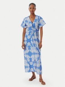 LOLA CASADEMUNT Sukienka letnia LS2616137 Niebieski Regular Fit. Niebieskie sukienki LOLA CASADEMUNT, na lato, xl, bez wzorów, z wiskozy, bez kołnierzyka, bez ramiączek. Za 543,99 zł.