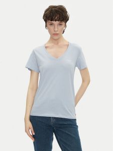 Pepe Jeans T-Shirt Macy PL506051 Niebieski Regular Fit. Niebieskie t-shirty Pepe Jeans, xs, bez wzorów, z bawełny, bez kołnierzyka, bez ramiączek. Za 89,99 zł.