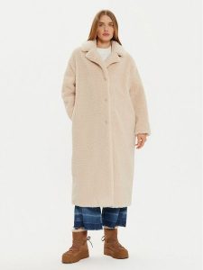 Guess Futro New Alina W3BL86 WF2C2 Beżowy Regular Fit. Brązowe płaszcze Guess, m, z aplikacjami, z futra, bez kaptura. Za 799,99 zł.