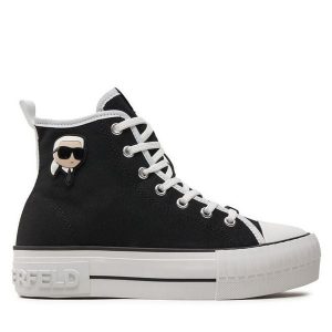 Trampki KARL LAGERFELD. Czarne trampki KARL LAGERFELD, bez wzorów, bez zapięcia. Za 309,99 zł.