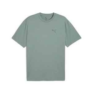 Koszulka unisex Essentials Elevated PUMA Green Moon. Zielone koszulki sportowe Puma, bez wzorów, z materiału, bez ramiączek. Za 109,00 zł.