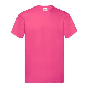 Oryginalna Bawełniana Koszulka Unisex Dla Dorosłych. Czerwone bluzki FRUIT OF THE LOOM, xl, bez wzorów, z bawełny, sportowe, bez kołnierzyka, bez ramiączek. Za 32,99 zł.