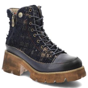 Niebieskie Botki Laura Vita Modne Buty Damskie. Niebieskie botki LAURA VITA, bez wzorów, ze skóry, bez obcasa, bez zapięcia. Za 449,00 zł.