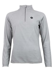 Peak Mountain Bluza polarowa "Afinor" w kolorze szarym rozmiar: XL. Szare bluzy Peak Mountain, xl, z aplikacjami, z materiału, bez kaptura. Za 92,21 zł.
