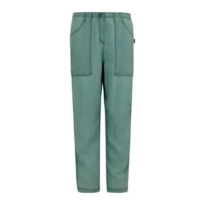 Damskie spodnie Shorebella Capri. Zielone szorty Regatta, bez wzorów, z bawełny, sportowe. Za 299,99 zł.