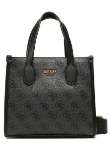 Guess Torebka w kolorze szaro-czarnym - 20 x 17 x 10 cm rozmiar: onesize. Szare torebki klasyczne Guess, z aplikacjami, z materiału, przez ramię, bez dodatków. Za 368,96 zł.