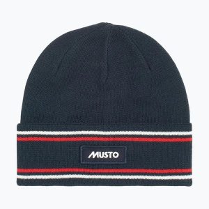 Czapka Musto 64 Beanie. Niebieskie czapki MUSTO, bez wzorów, z materiału. Za 109,99 zł.