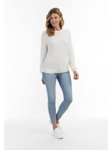 Usha Sweter w kolorze białym rozmiar: M. Białe swetry oversize Usha, m, bez wzorów, bez ramiączek. Za 144,92 zł.