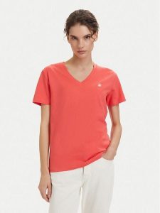 Beverly Hills Polo Club T-Shirt P-SS26W-TS516518 Koralowy Regular Fit. Pomarańczowe t-shirty Beverly Hills Polo Club, s, bez wzorów, z bawełny, bez kołnierzyka, bez ramiączek. Za 139,99 zł.