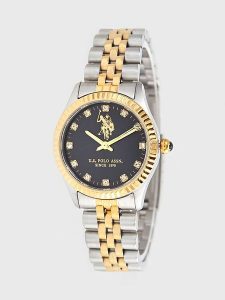 U.S. Polo Assn. Zegarek kwarcowy w kolorze srebrno-złoto-czarnym rozmiar: onesize. Szare, analogowe zegarki U.S. Polo Assn. Za 393,95 zł.